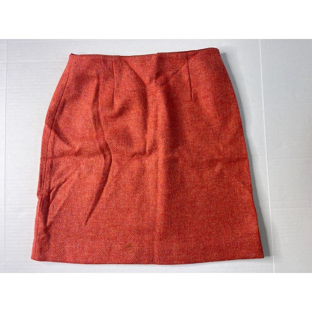 Ann Taylor Petite Womens 100% Wool Pencil Skirt 4P Watermelon Lined